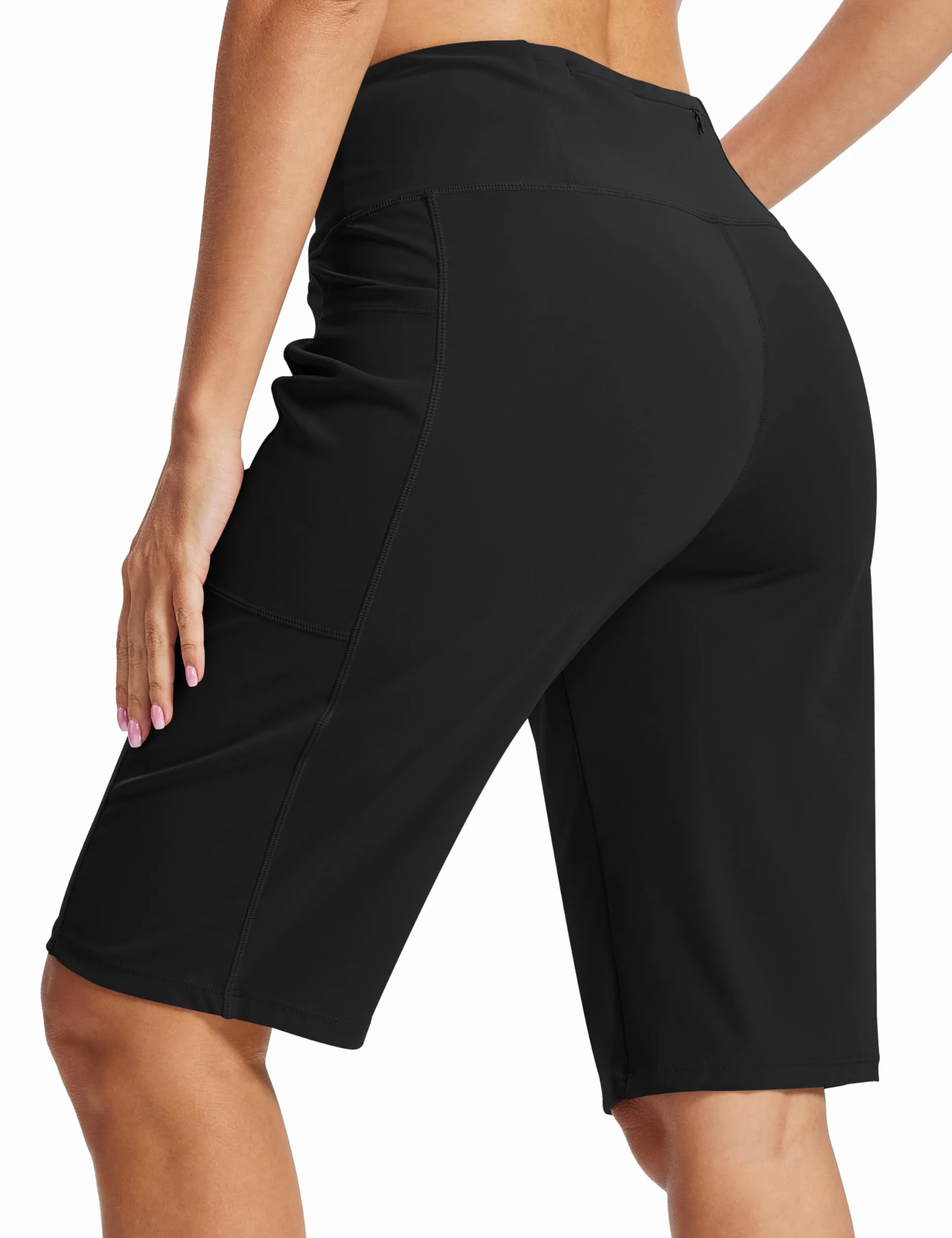 Pantalones Cortos Mujer Shorts Deportivo Yoga Gym Fitness con Bolsillos