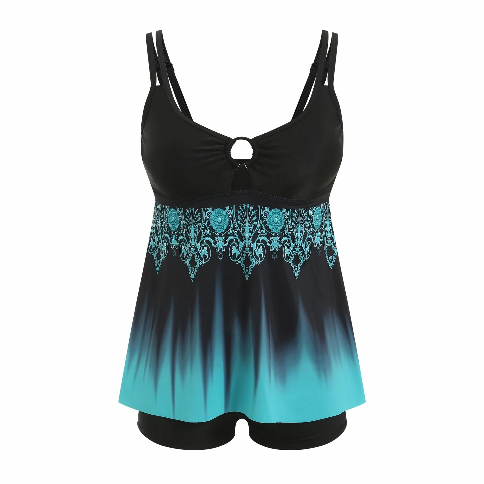 Tankini de Mujer con Control Abdomen y Shorts Dos Piezas Traje Baño Verano