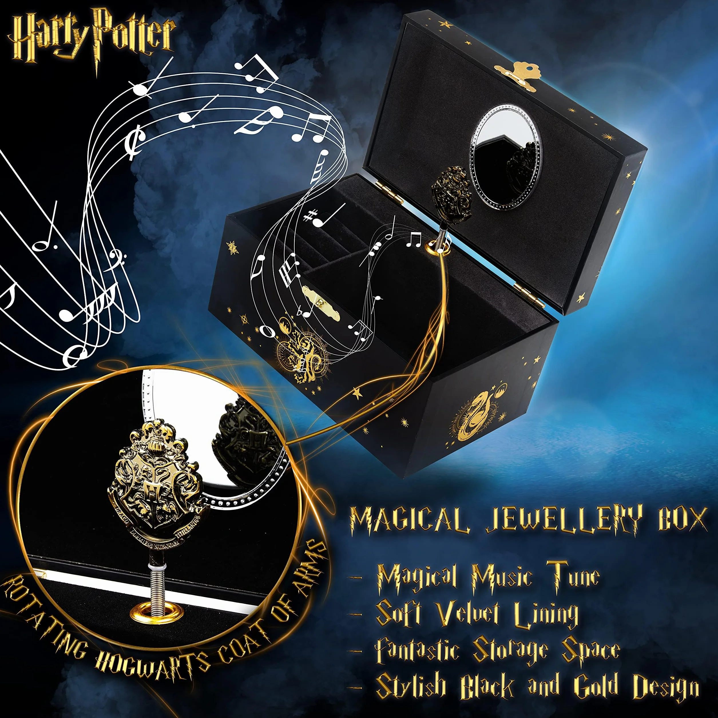 Harry Potter Joyero Musical Infantil de Hogwarts Regalos