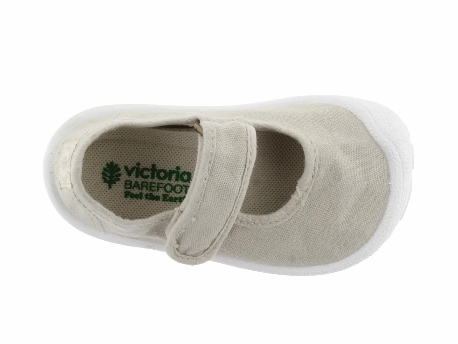 Victoria Merceditas Respetuosas Barefoot Bosco Lona Tintada DREC & Tira Adherente para Niños