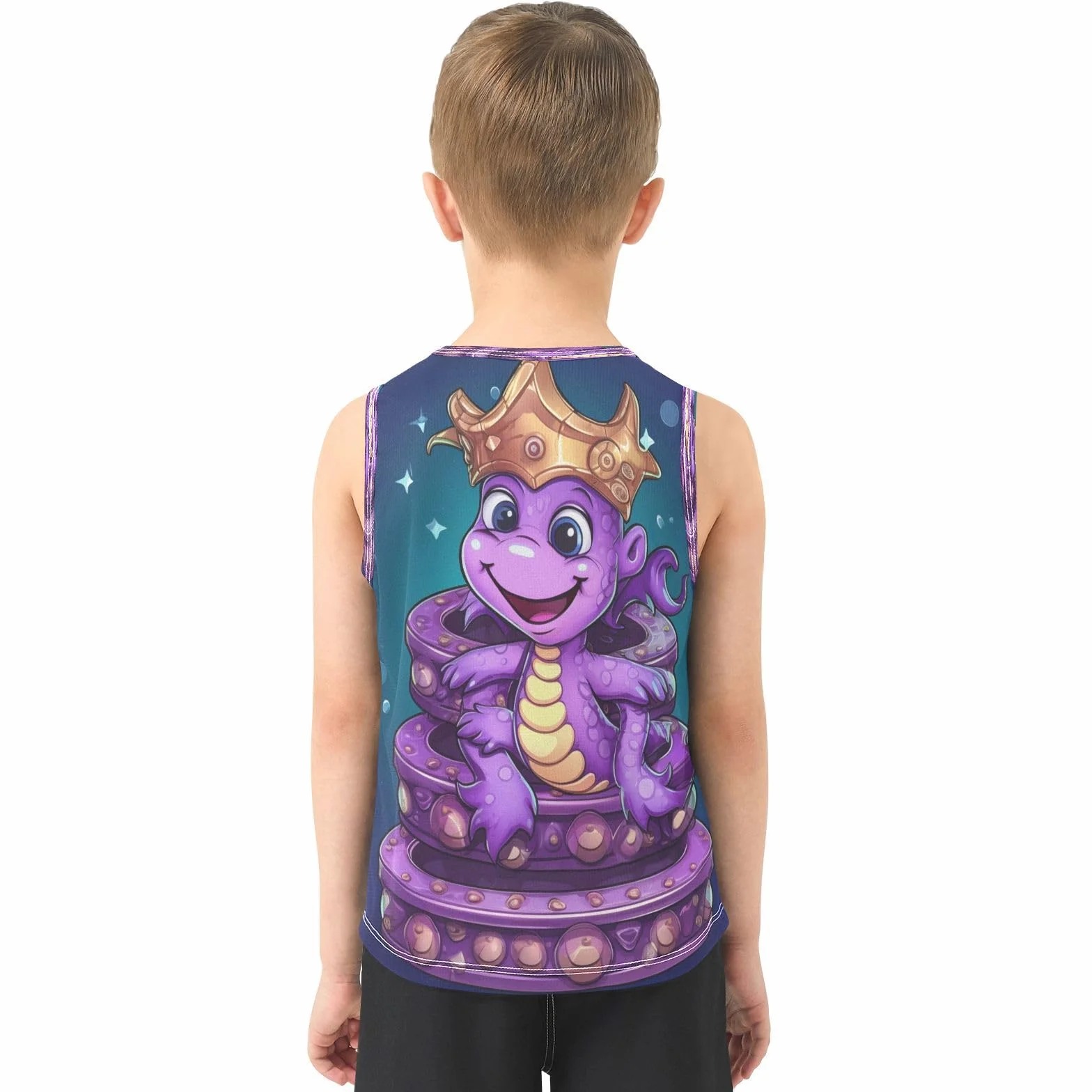 Lindo Doodle Animal Caballito De Mar Camisetas Sin Mangas Tipo Tank Top para Niños Jóvenes Ideales para Actividades Deportivas