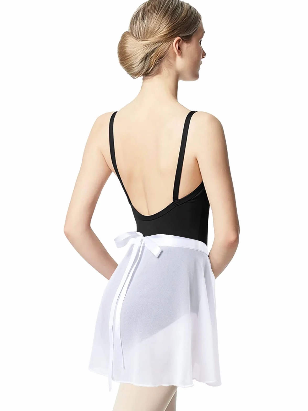 Faldas de Ballet Gasa Danza Patinaje Gimnasia Wrap Corbata Cintura Ajustable Niñas Mujeres Adultos