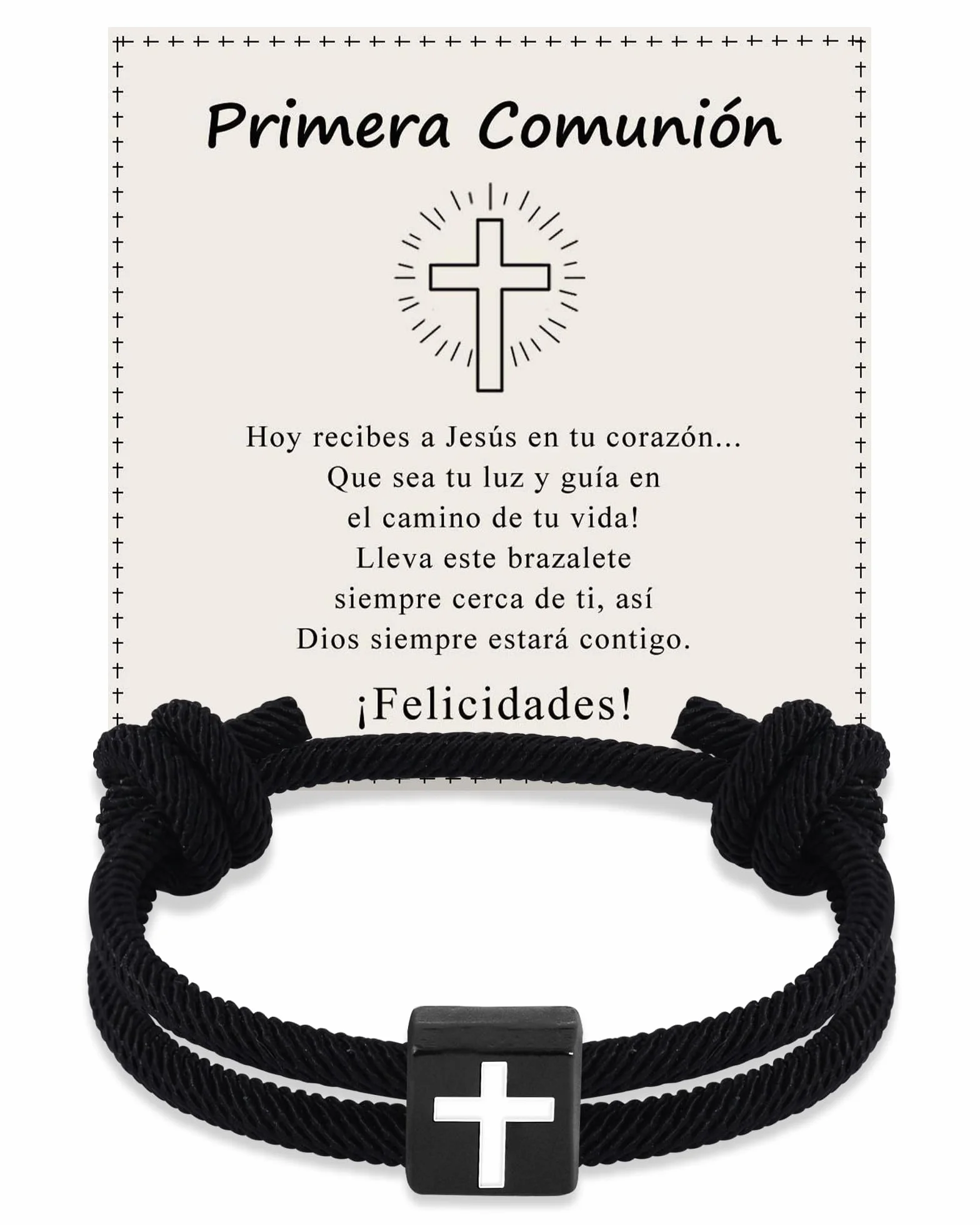 VGWON Pulsera Comunión Cruz Niño Joya Cristiana Bautizo Confirmación