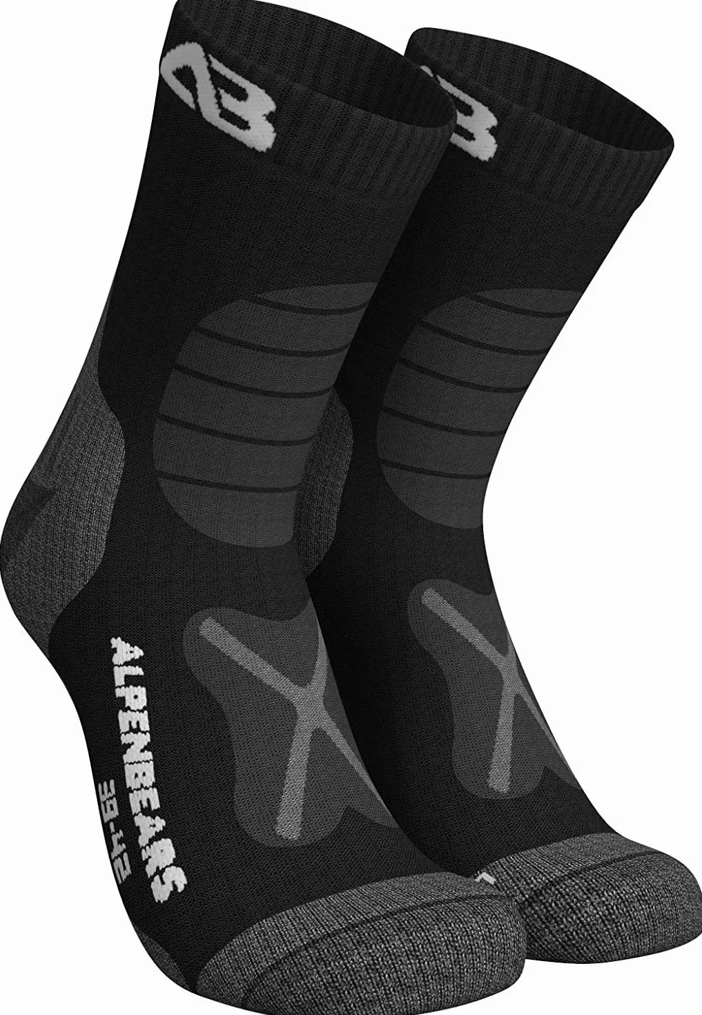 Calcetines de senderismo de lana merina pack de 2 pares para mujer hombre y niño