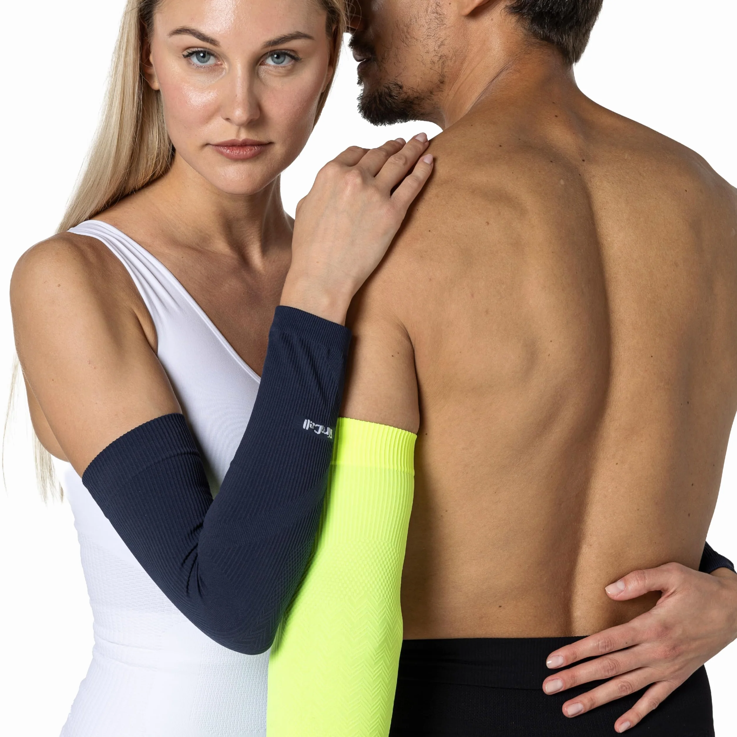 SLIMCELL PRO Manguitos Deportivos Unisex Anti UV Compresion Brazo Running Ciclismo Voleibol