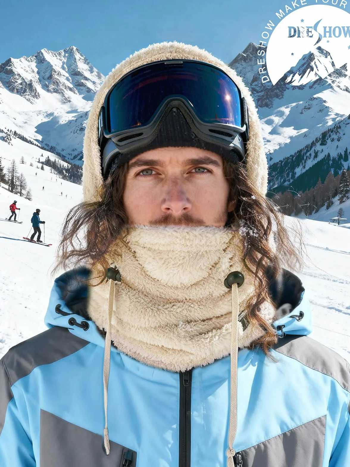 DRESHOW Pasamontañas Térmico Forro Polar Cálido Máscara Facial Calentador Cuello Deportes Clima Frío