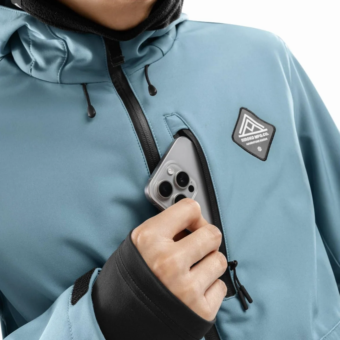 SIROKO Chaqueta Esquí Hombre Impermeable Térmica Cremallera