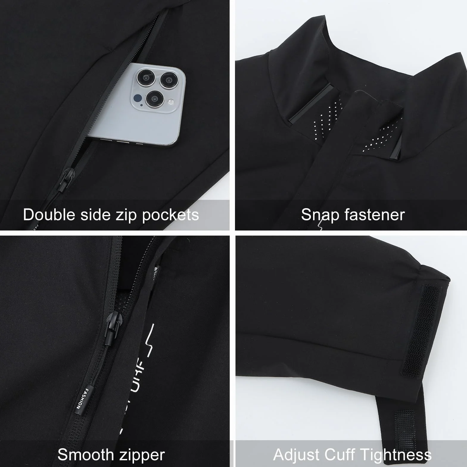 Chaqueta Impermeable Hombre Aire Libre Ligera Caminar Prueba Viento Deportiva Capucha Mountain