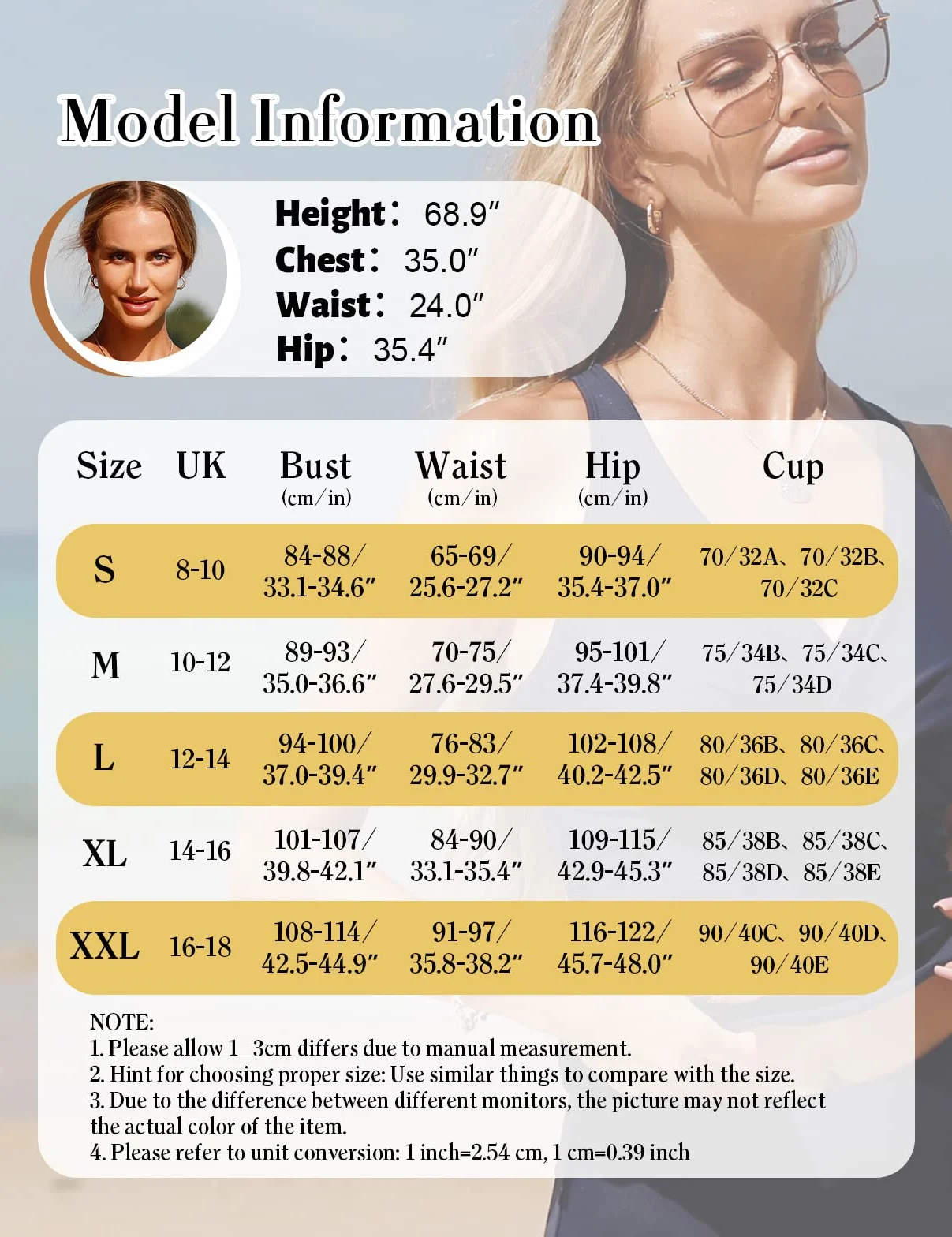 UMIPUBO Bañador Mujer Talla Grande Tankini Reductor Vientre Plano Cuello V Push up Playa