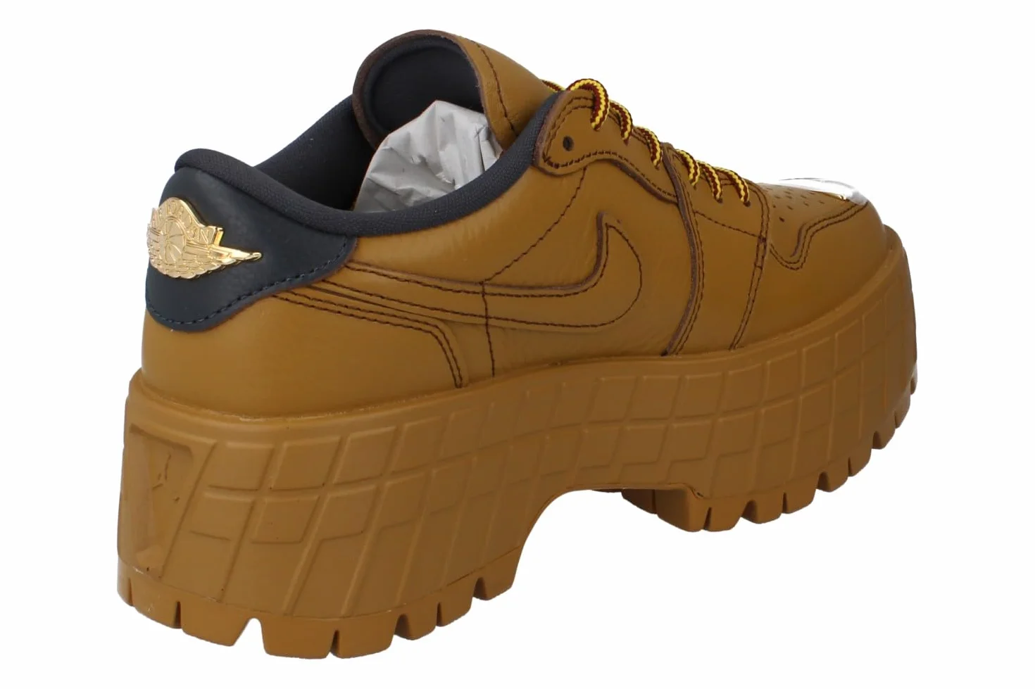 Air Jordan 1 Brooklyn Low Zapatos bajos mujer trigo rojo dorado metálico antracita