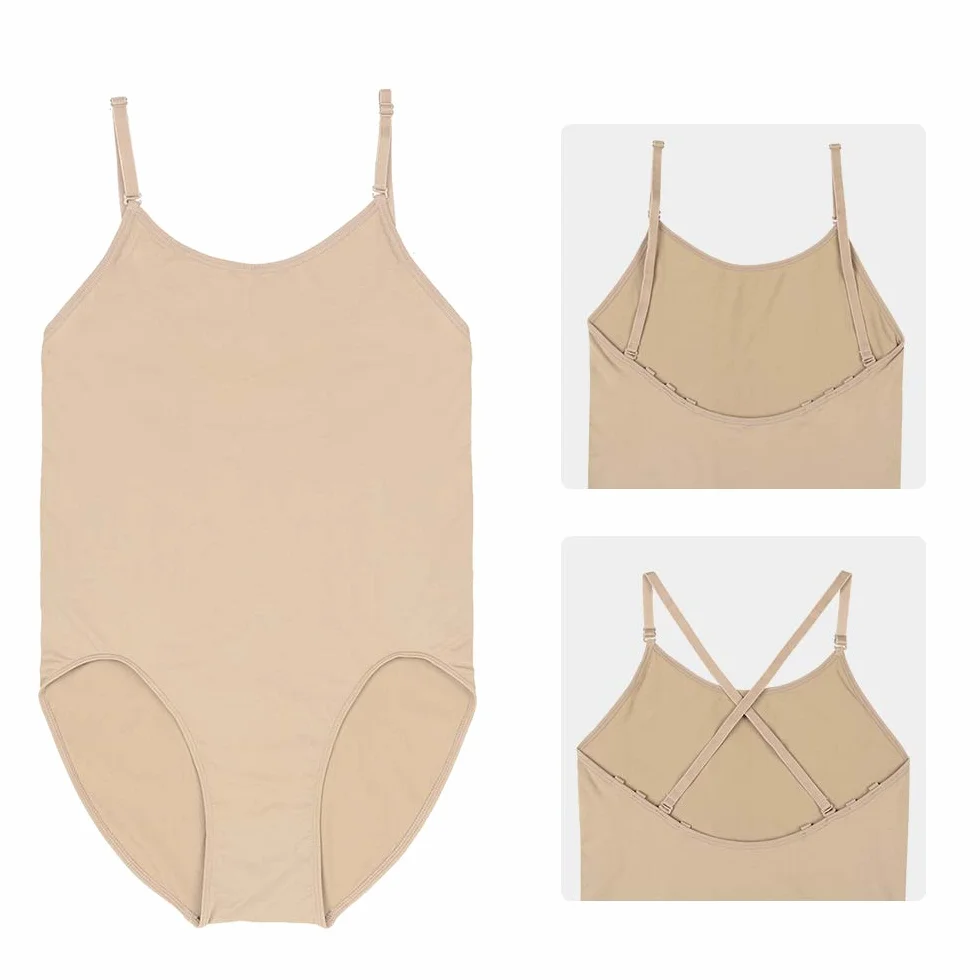 Soudittur Maillot de Danza Clásico Tirantes para Niña Ballet Body Leotardo con Correas Ajustables