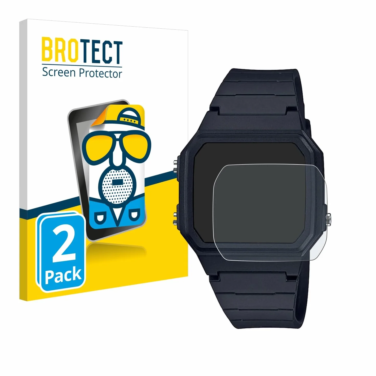 BROTECT F-91W Anti-Reflejos Película Mate para Casio Unisex (2 Unidades)