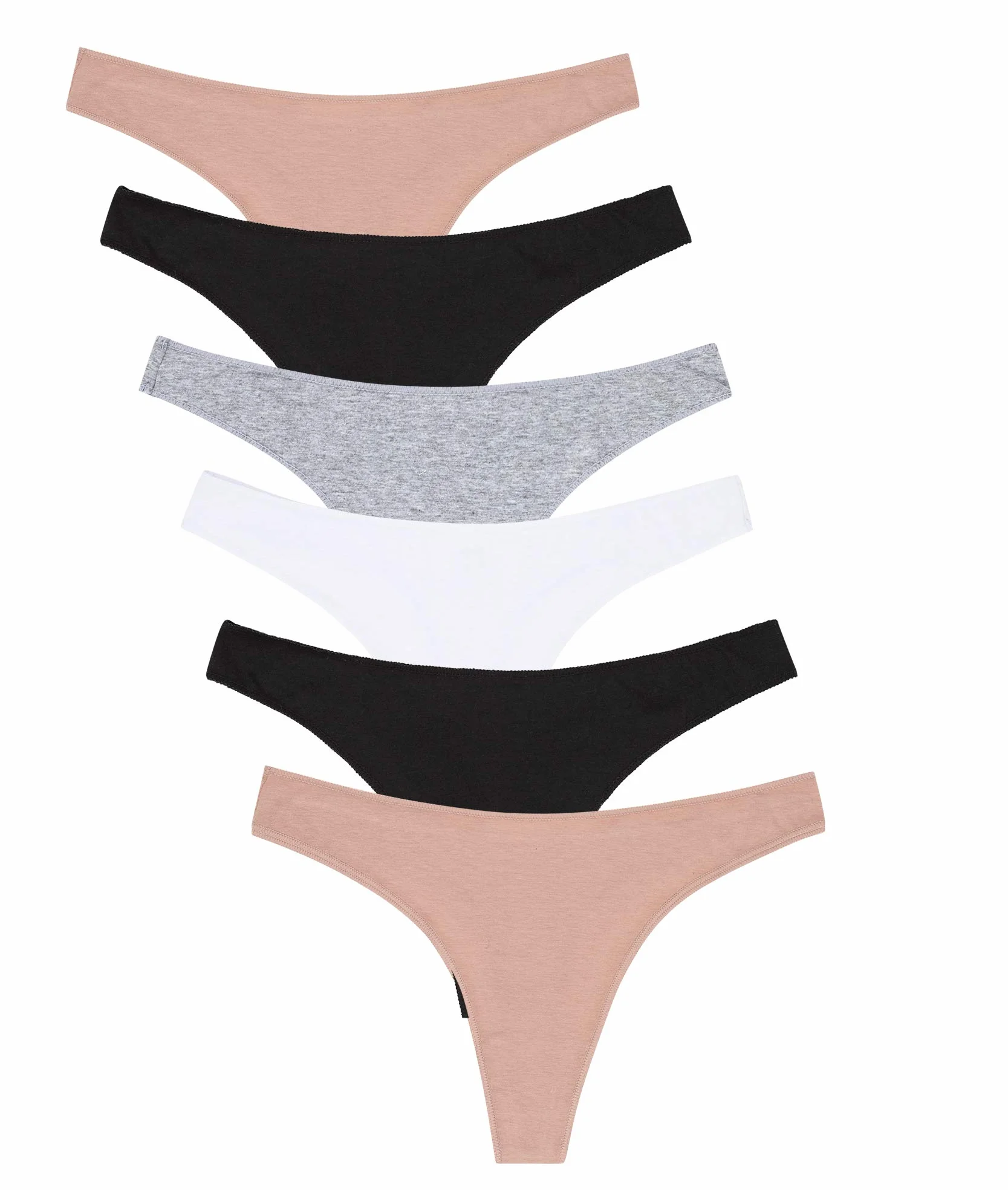 Channo Tangas de Algodón para Mujer, Lisos y Suaves con Acabado Fino Que No Marca