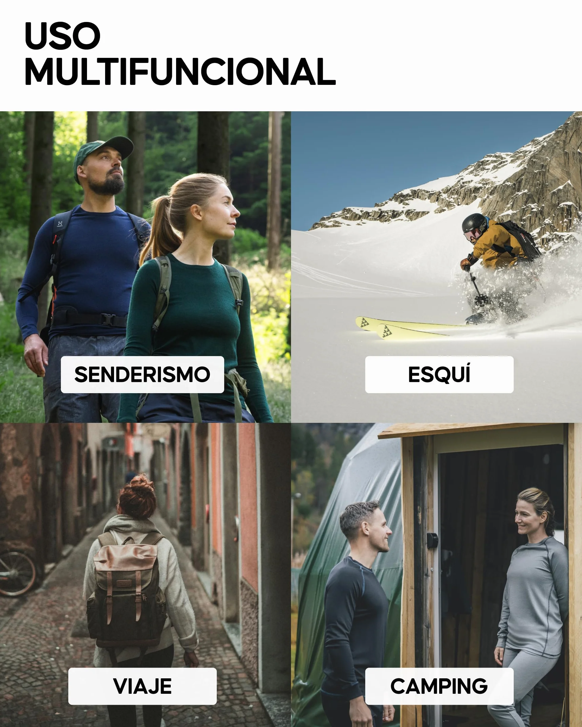 DANISH ENDURANCE Conjunto Térmico Unisex Camiseta y Pantalón Material Reciclado 2 Pack