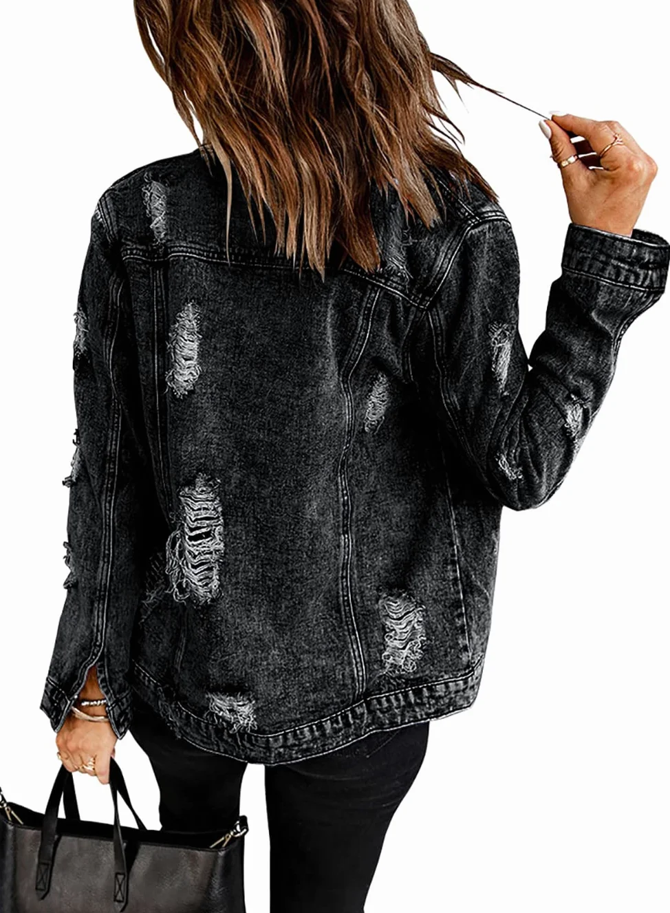 Necooer Blusa informal de gasa para mujer, cuello en V, manga corta, holgada, tops