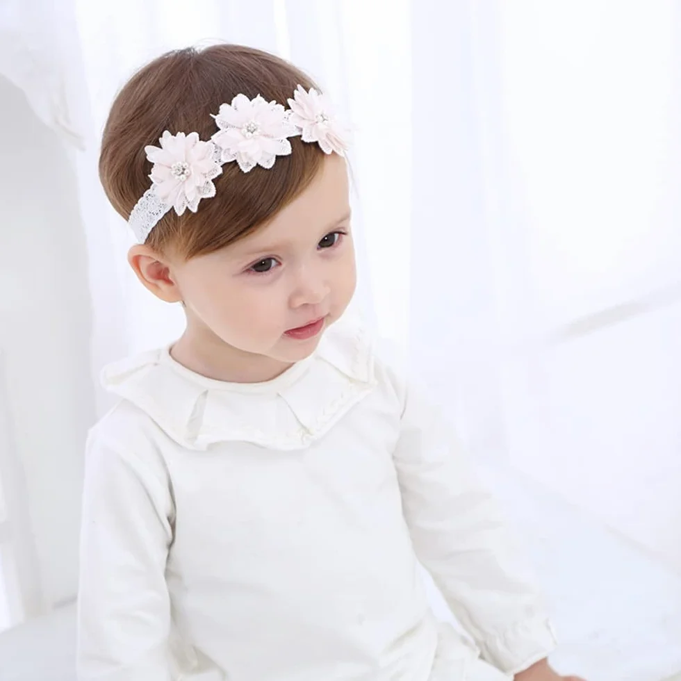 Diadema de Pelo para Bebé Cintas Florales Banda para Cabeza Niña Accesorios Fotografía