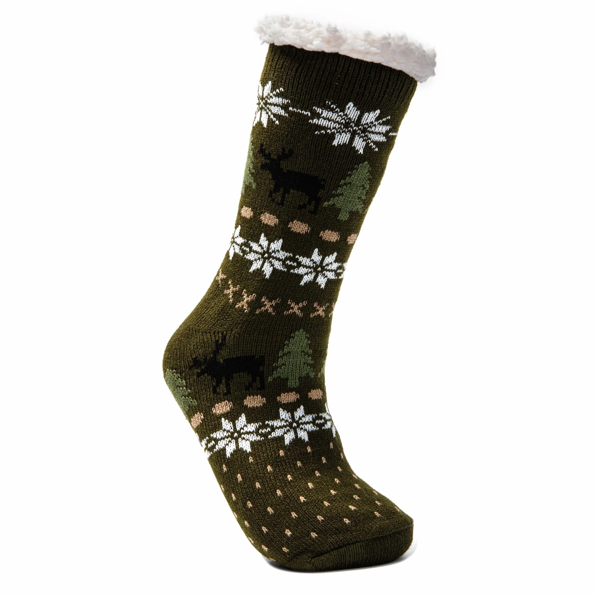 JOMIX Calcetines Antideslizantes para Hombre Invierno Cálidos Navidad Tamaño 39-46