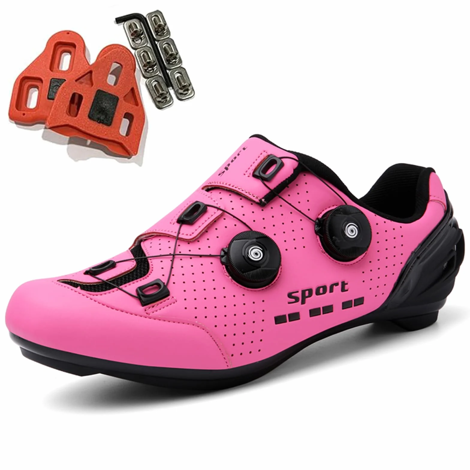 SDEQA Zapatillas de Ciclismo de Montaña Mujer SPD Look Delta Transpirables Antideslizantes