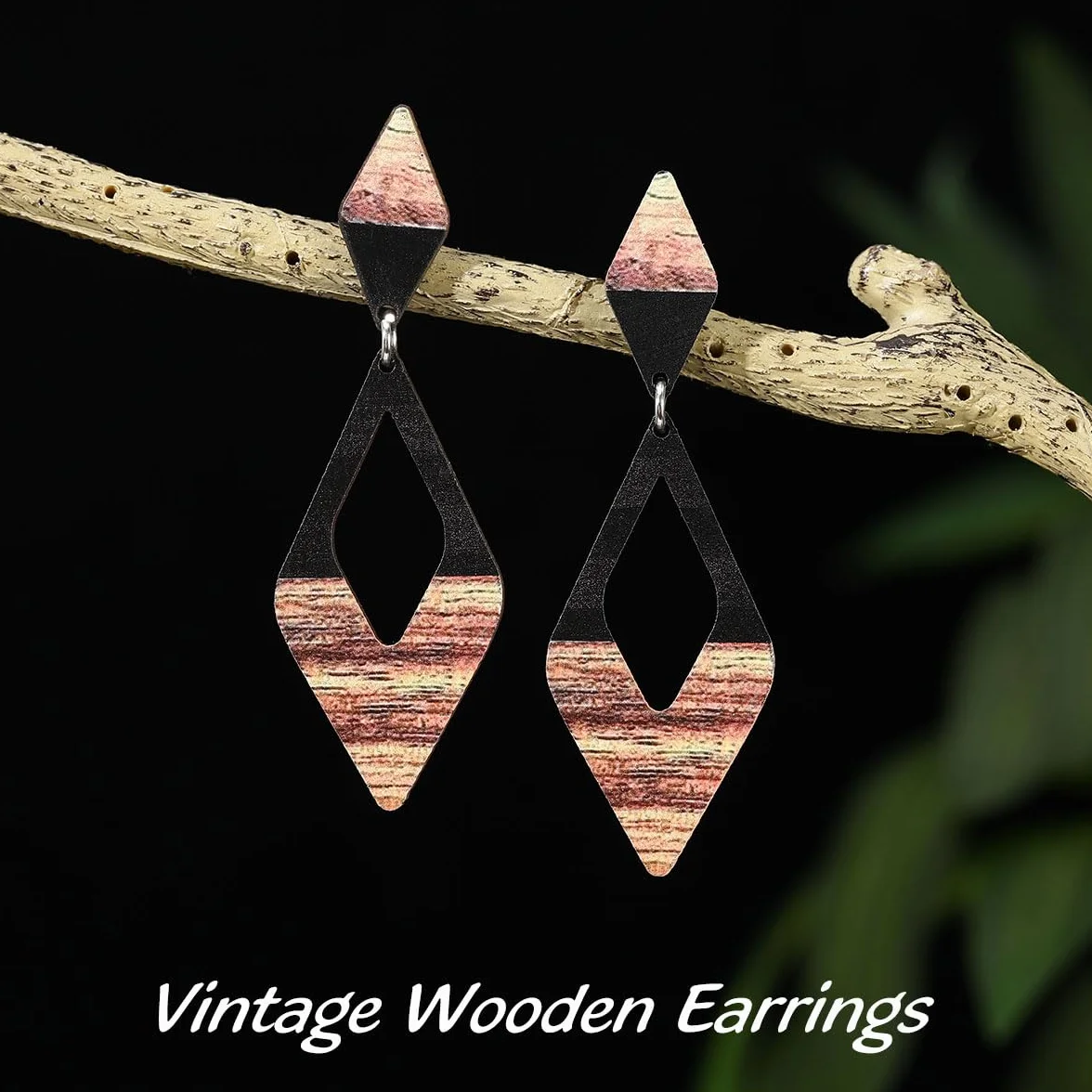 Pendientes Mujer de Ópalo Plata 925 Colgantes Geométricos con Diamantes