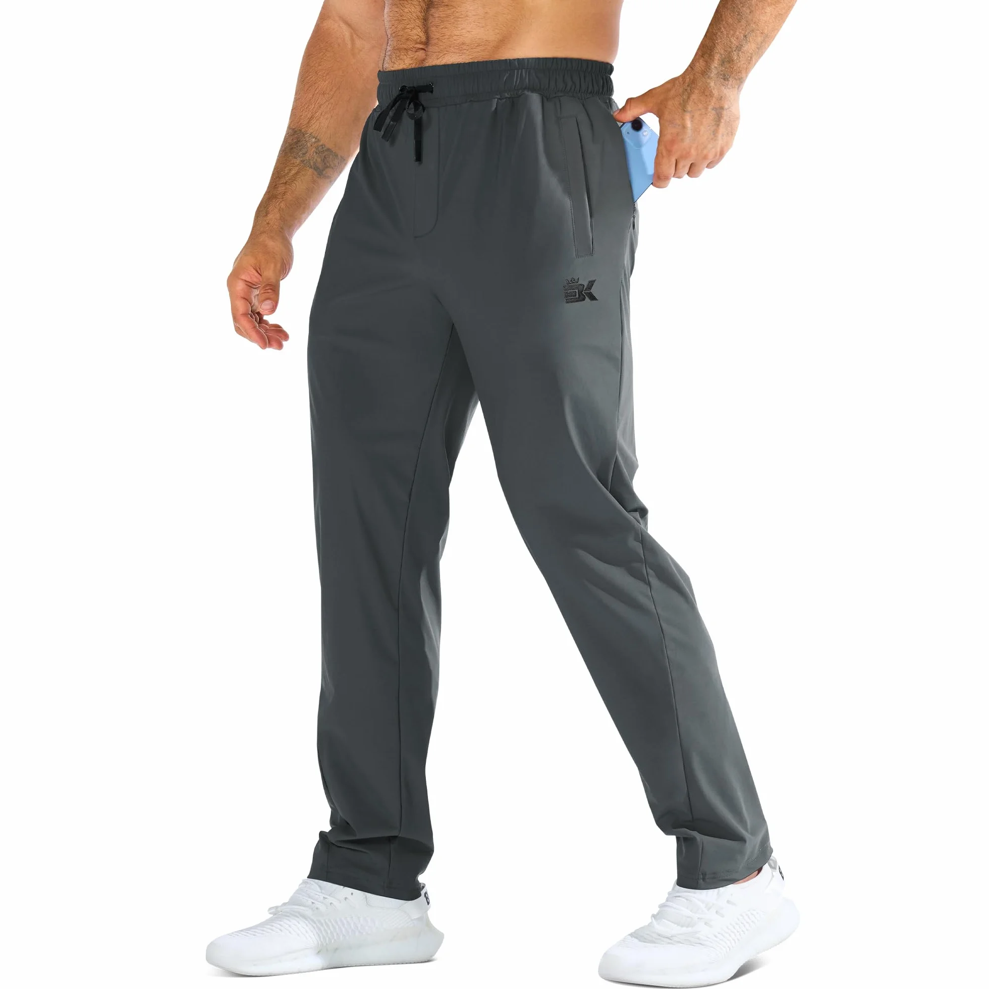 ZENWILL LightArmor Pantalones Deportivos Running Hombre Jogger Cremallera Bolsillo