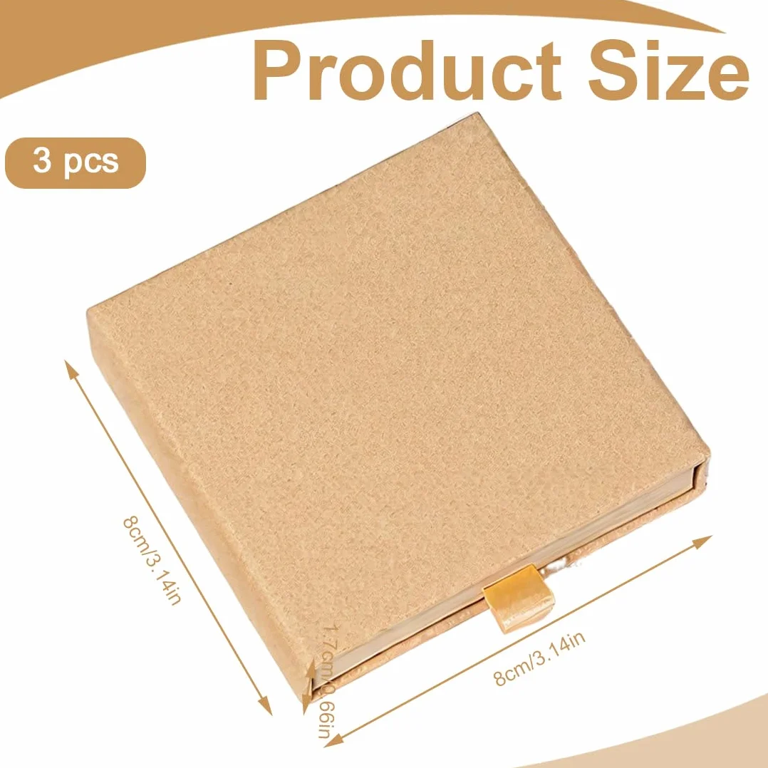XPEX Caja de Regalo de Joyería Pequeña Blanca Cuadrada Extraíble 3 Piezas