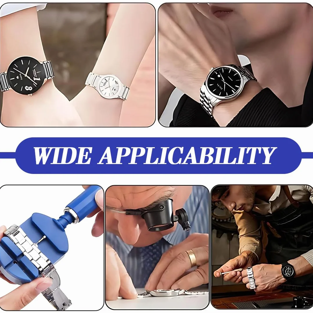 Kit Reparacion Relojes, Herramienta Correa Reloj, Acortar Ajustar Correa, Reemplazo Pins, Martillo, Punzón