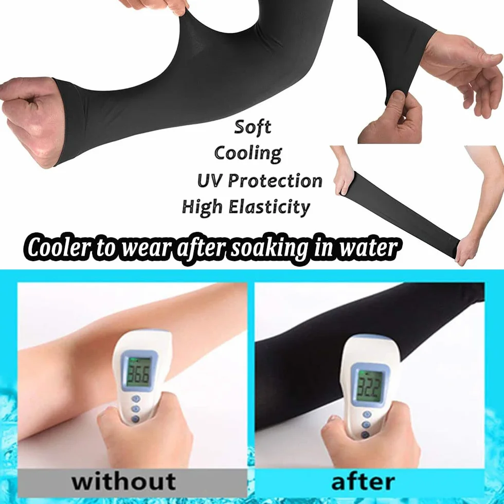 YQXCC 4 Pares Mangas del Brazo Protección UV - Cubierta de Tatuaje Mangas de Enfriamiento para Hombre Mujer Deportes Ciclismo Golf