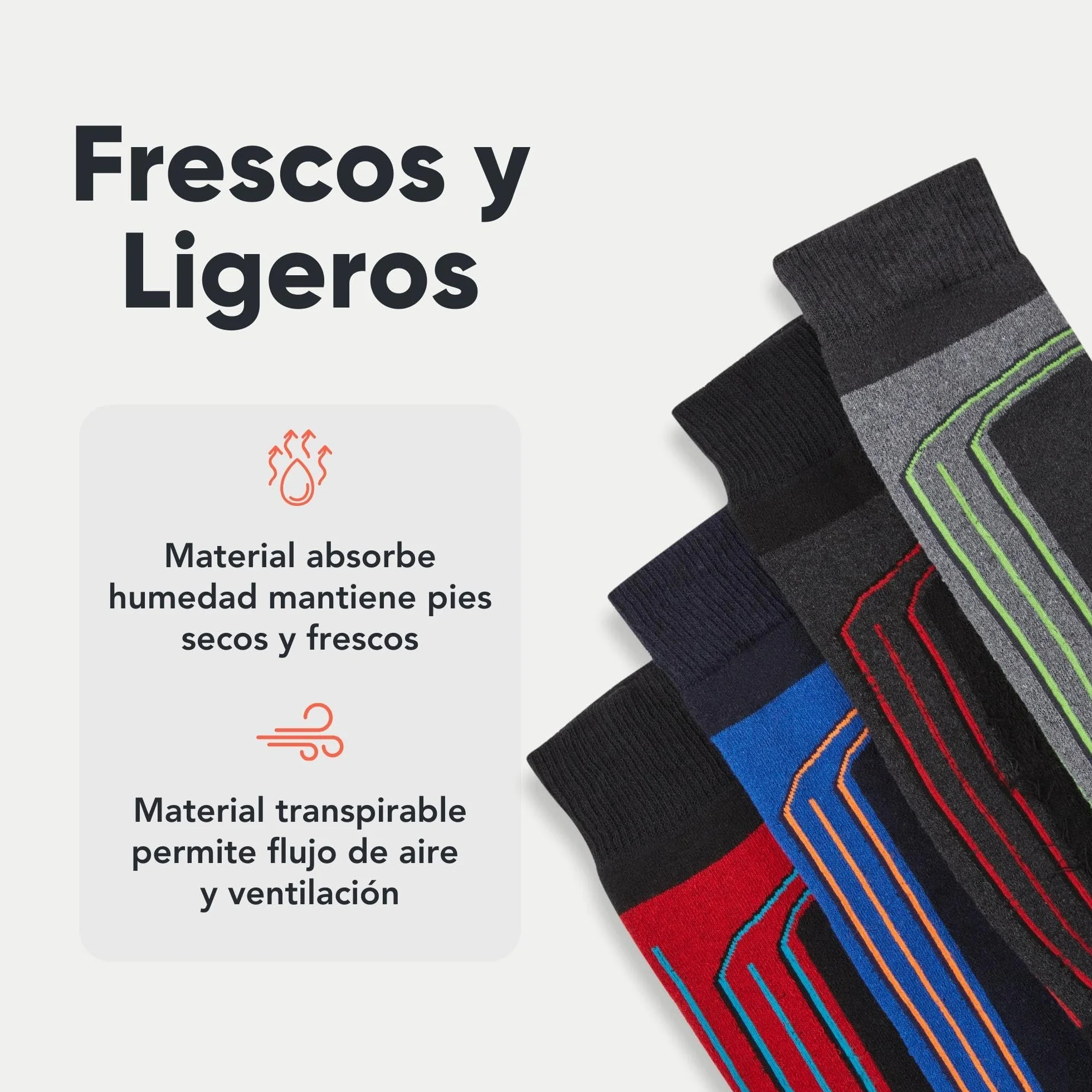Calcetines térmicos de esquí paquete de 4 para hombre y mujer