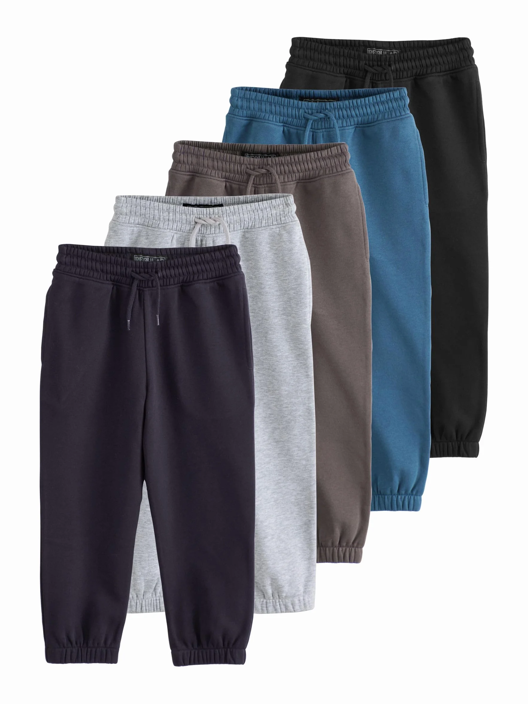 NEXT Niños Pack de 5 Pantalones de chándal básicos Corte estándar