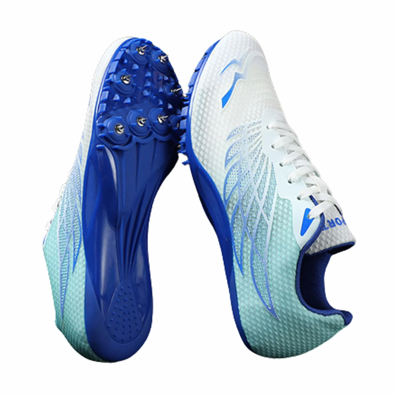 Picos Zapatos para Pista y Campo 8 Clavos Zapatillas Deportivas Correr Respirable Profesionales Adulto Niños 35-45 EU