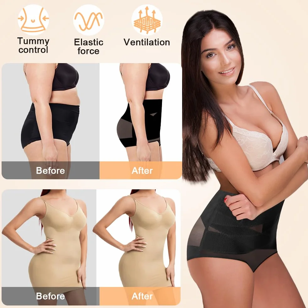 DiULi Braga Faja Reductora Mujer sin Costuras Invisible Shapewear Pantalones Cortos Postparto Recuperación