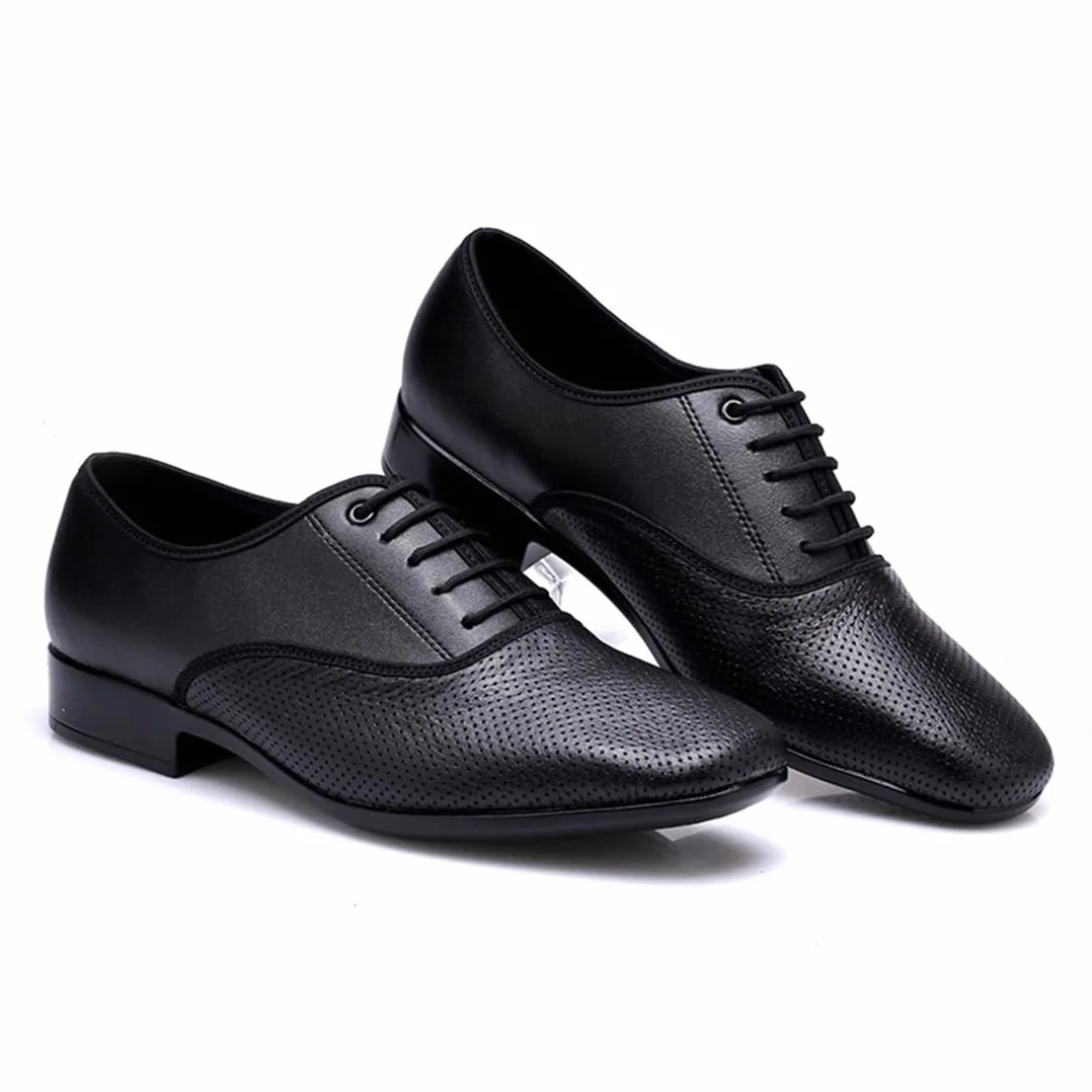 VEACAM Zapatos de Baile de Salón Hombre Cuero Tango Salsa Latino Práctica Profesional