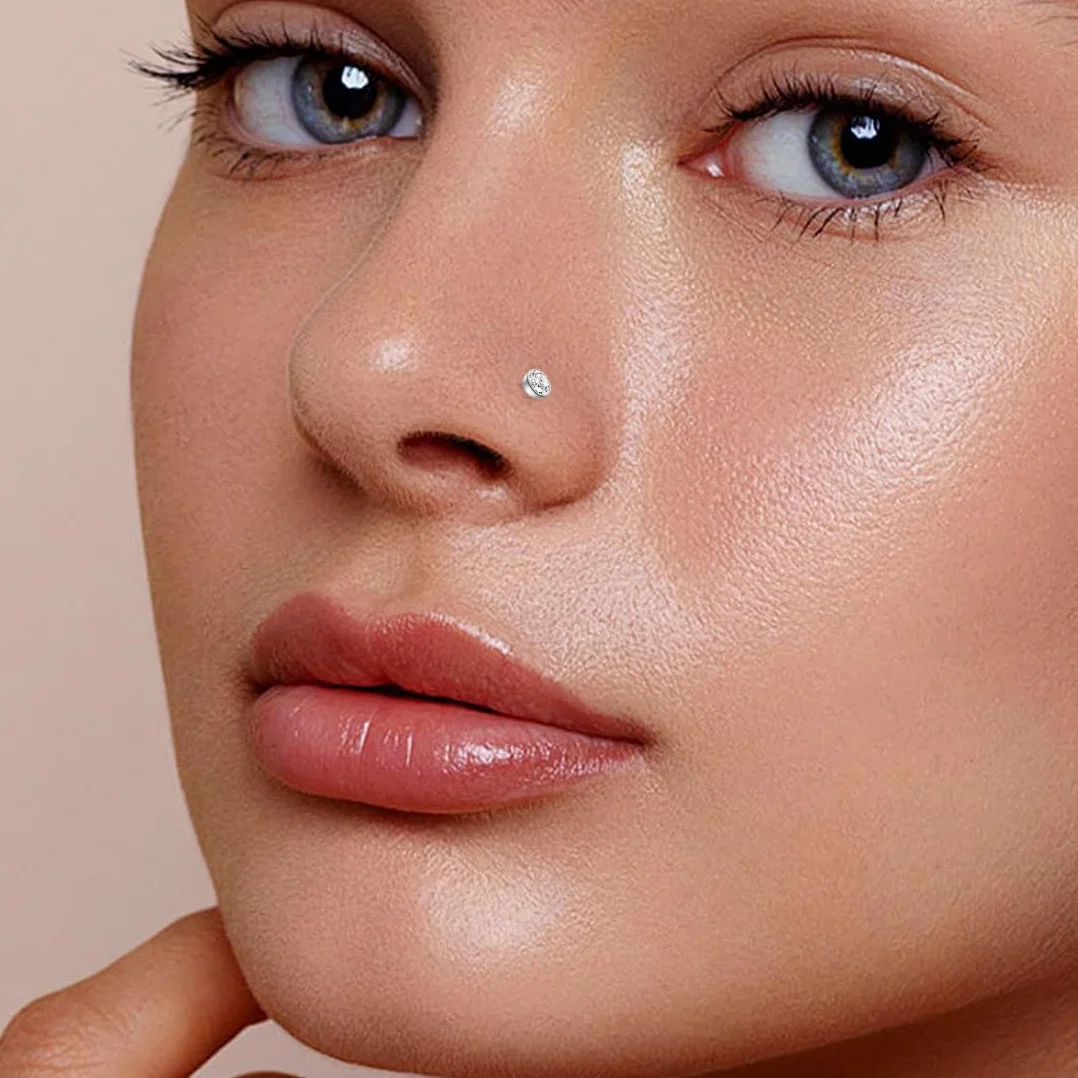 JEYORZY 12 Piezas Piercing Nariz Acero Quirurgico Anillo Joyería para Mujeres Hombres