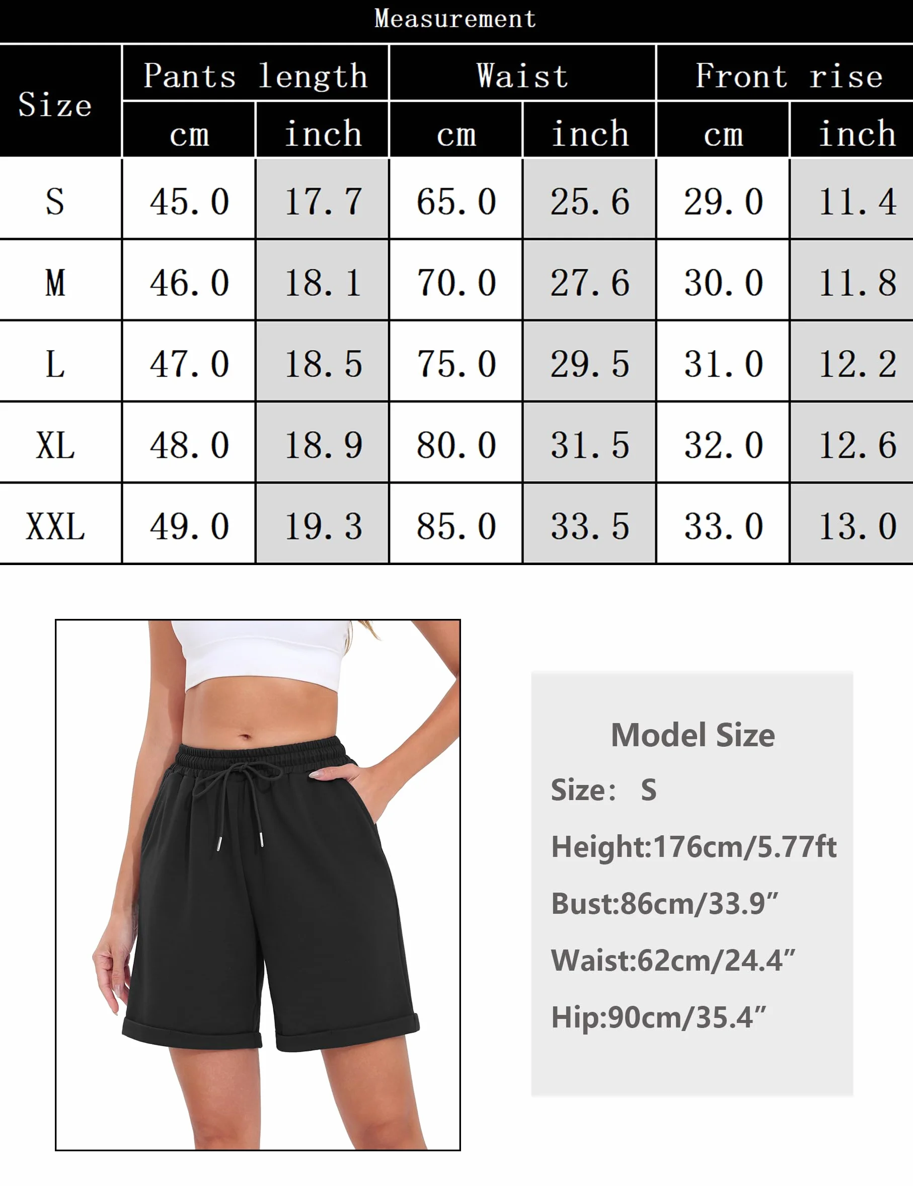Pantalones Cortos Mujer Algodón Verano Cintura Alta Cordón Ropa Deportiva Fitness Yoga S-XXL
