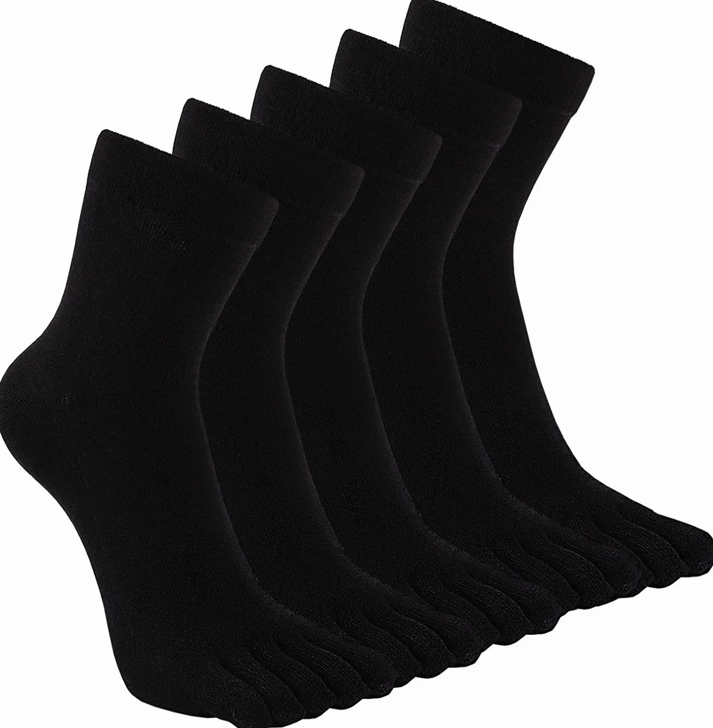 PUTUO Calcetines Dedos Hombres Running Algodón Cinco Dedos 39-44 5 Pares