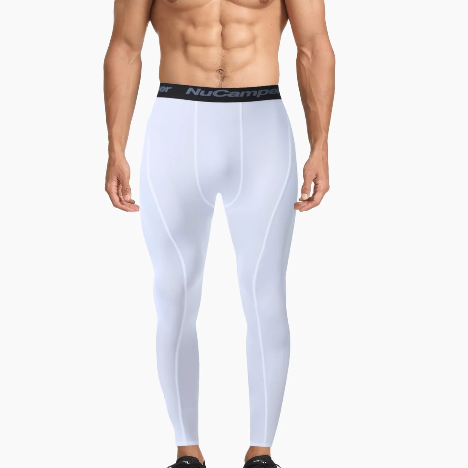 NuCamper Pantalones de Compresión para Hombres, Correr Baselayer Leggings, Secado Rápido, Entrenamiento Atlético