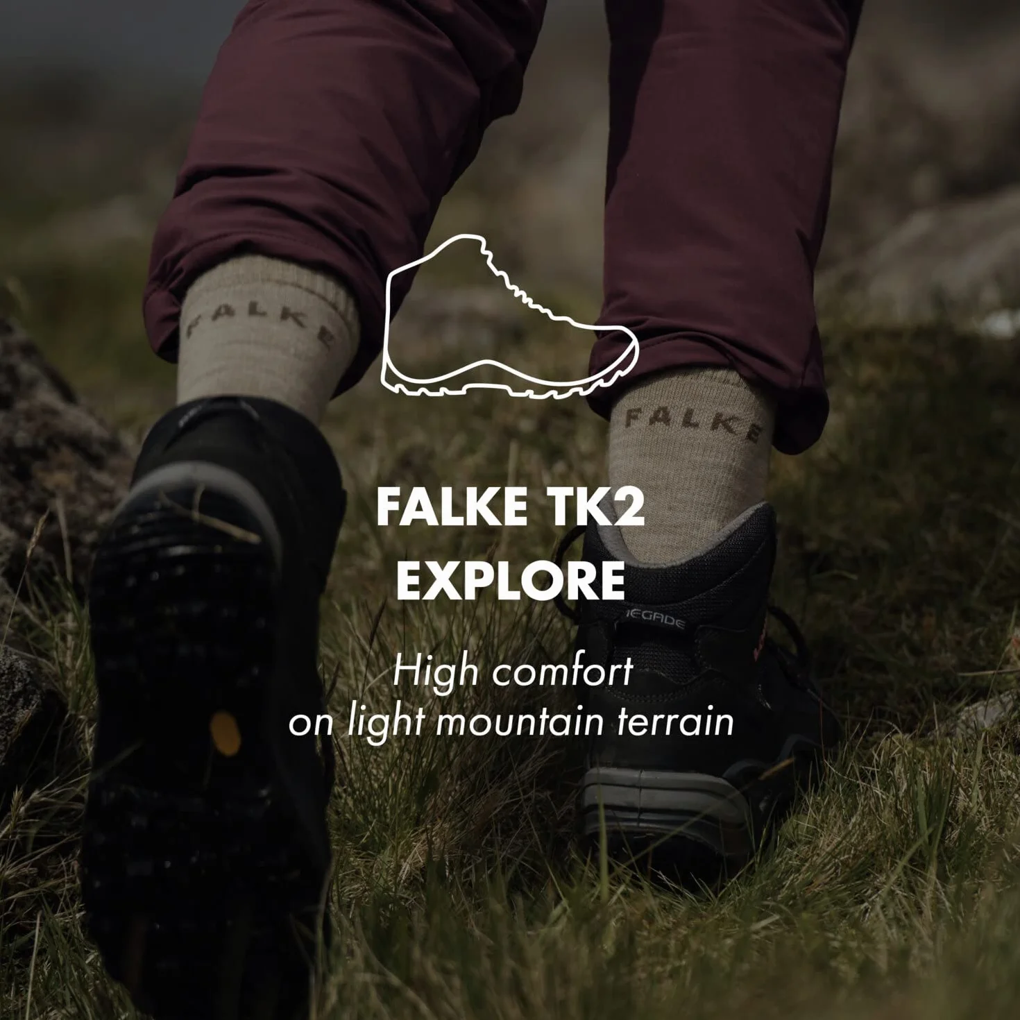 FALKE TK2 Cool calcetines senderismo amortiguación media antiampollas refrescante vegano secado rápido transpirable lyocell 1 par