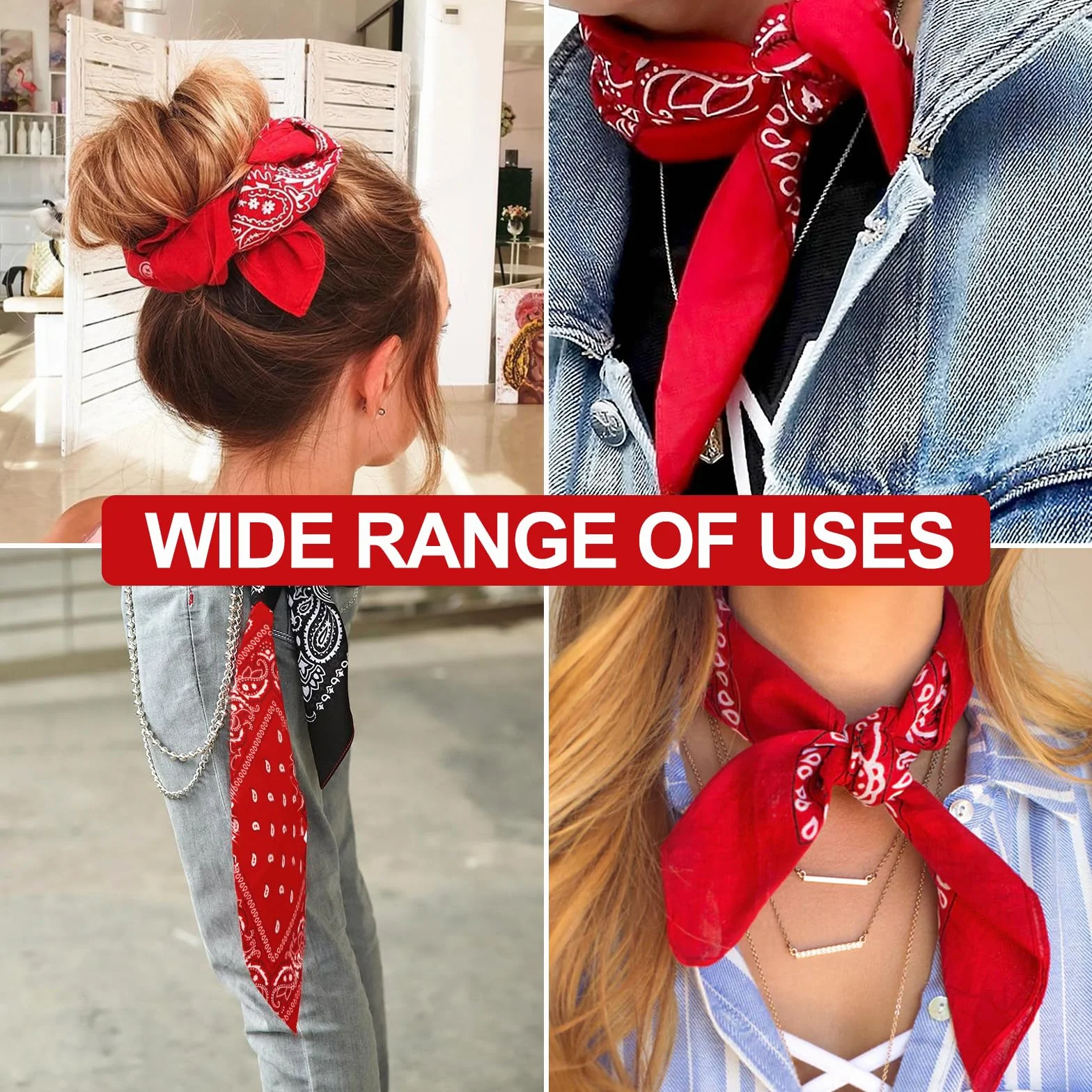 Sularpek Bandana Paisley Hombre Mujer Pañuelo Grande Multifunción Bufanda Moteros
