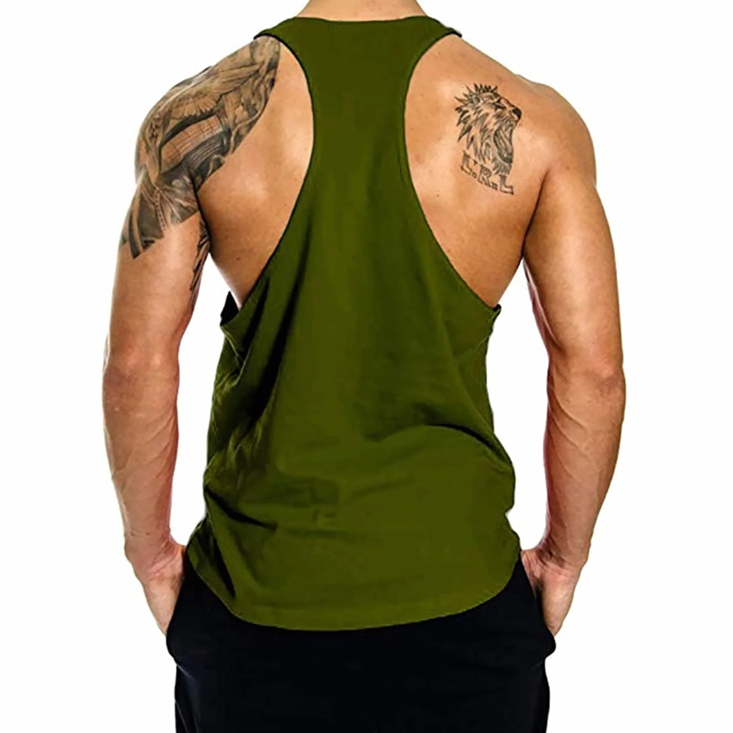 Beast Camisetas sin Mangas Elástica de Fitness Hombre Deportiva Culturismo Tank Top