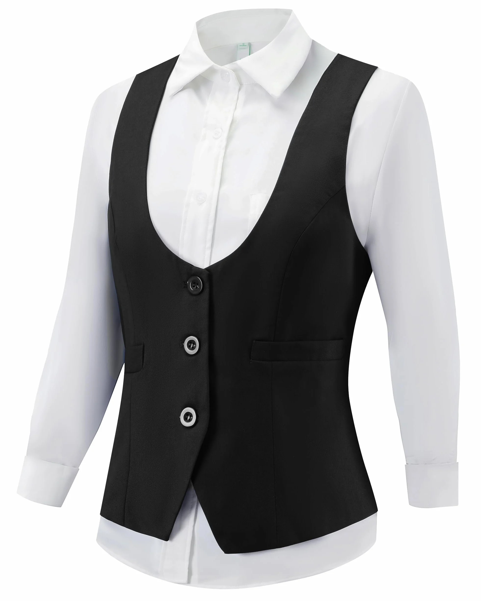 Chaleco de Mujer Vintage Cuello en V Sin Mangas Chaquetas