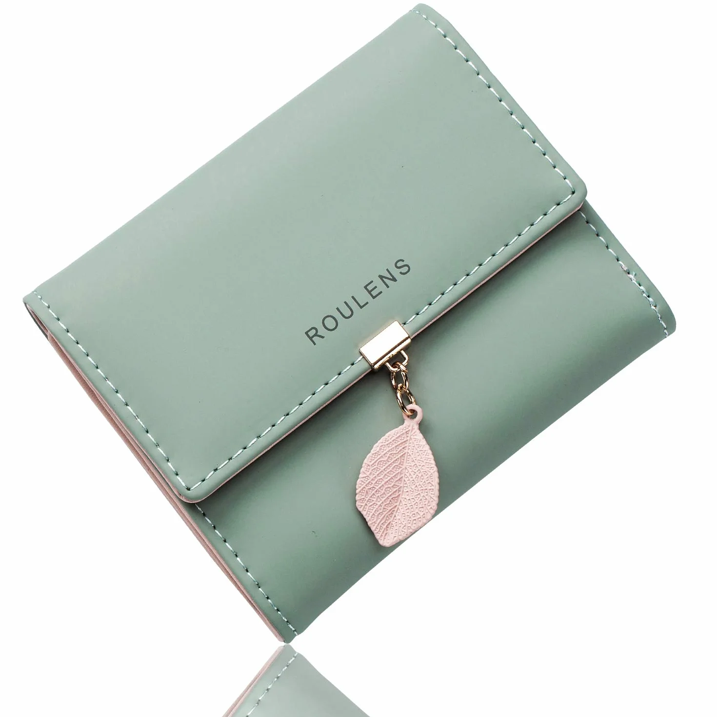 Cartera de Cuero PU para Mujer Monedero Largo con Cremallera