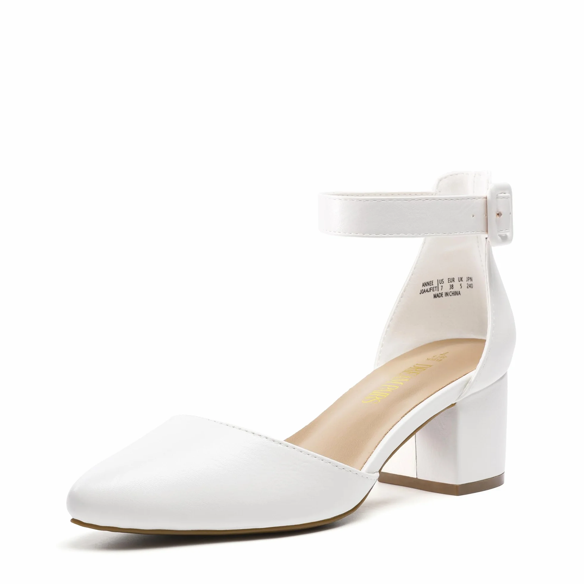 Dream Pairs ANNEE Zapatos de Corte para Mujer con Correas elásticas en el Tobillo
