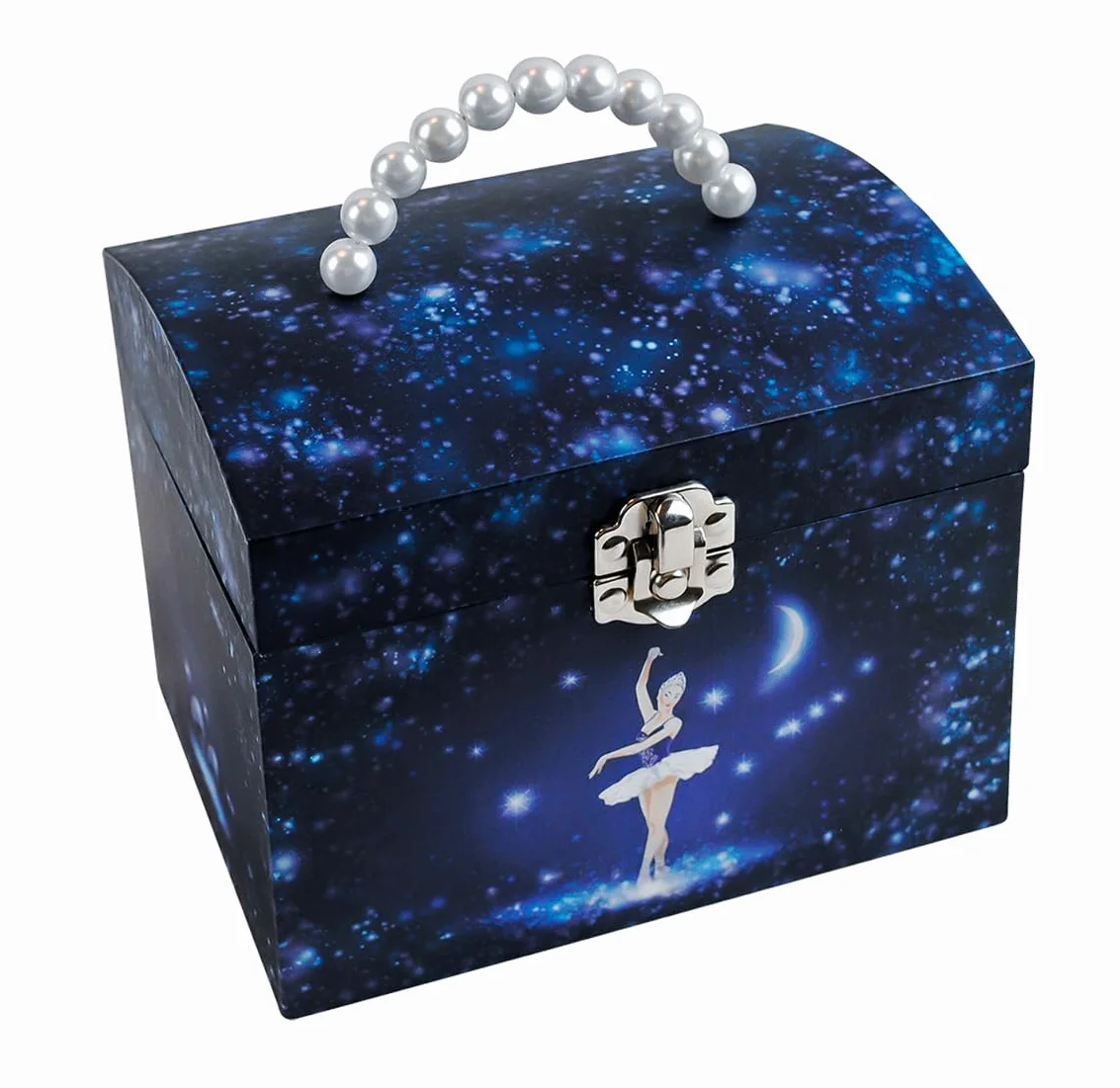 TROUSSELIER Gran Caja de Joyería Musical Fosforescente Bailarina Estrella Vanity Case Azul Marino