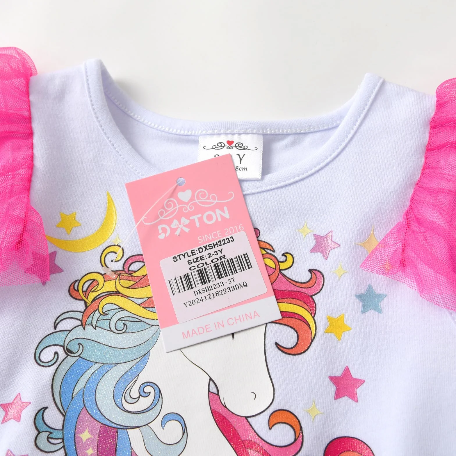 Vestido de Unicornio para Niñas Tul Princesa Primavera Verano 2-8 años