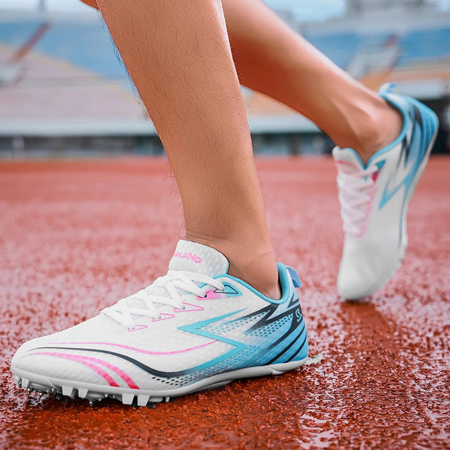 Zapatillas de Atletismo con 8 Clavos para Correr Saltar Competir