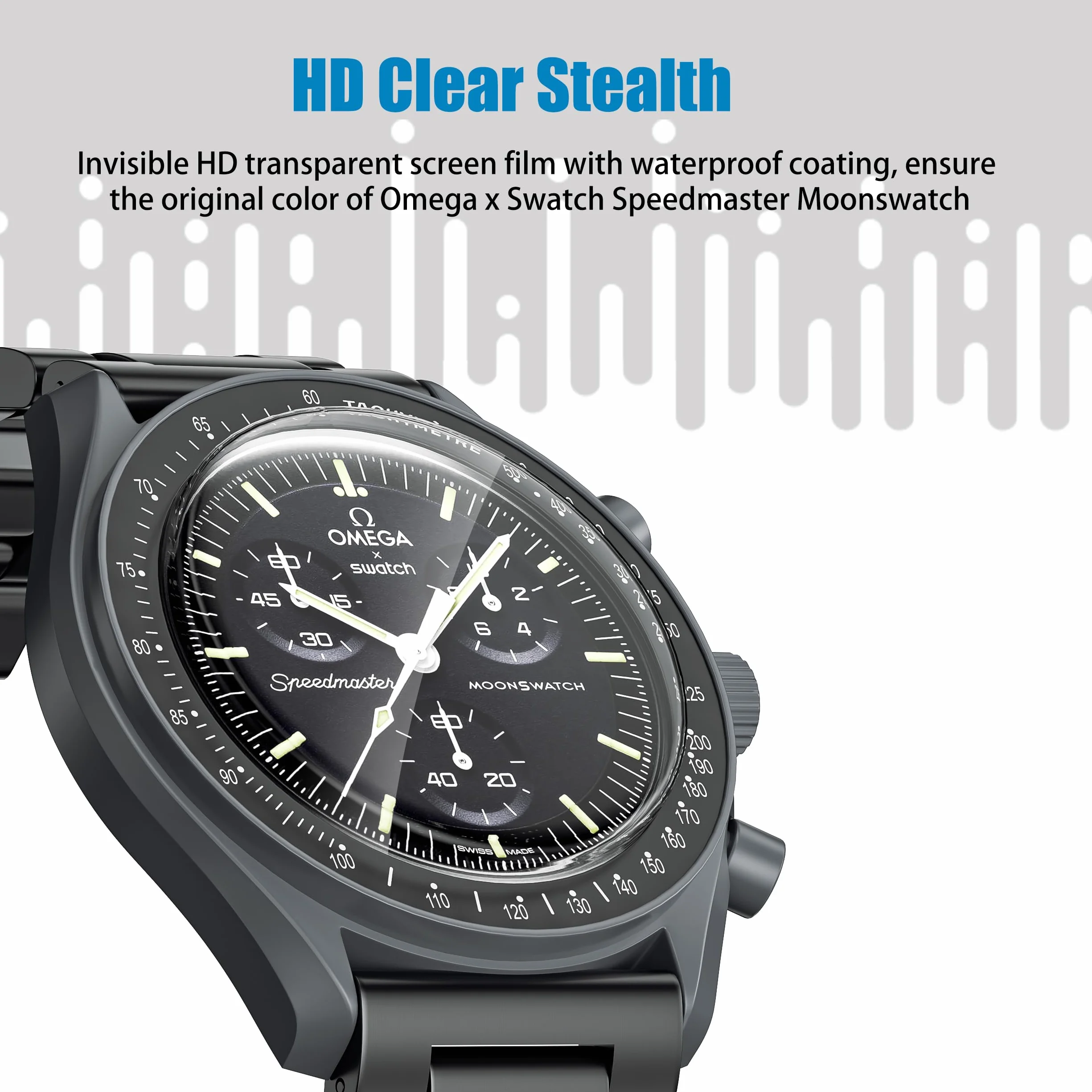 Protector de cristal TPU antiarañazos compatible con Swatch Omega Moonswatch