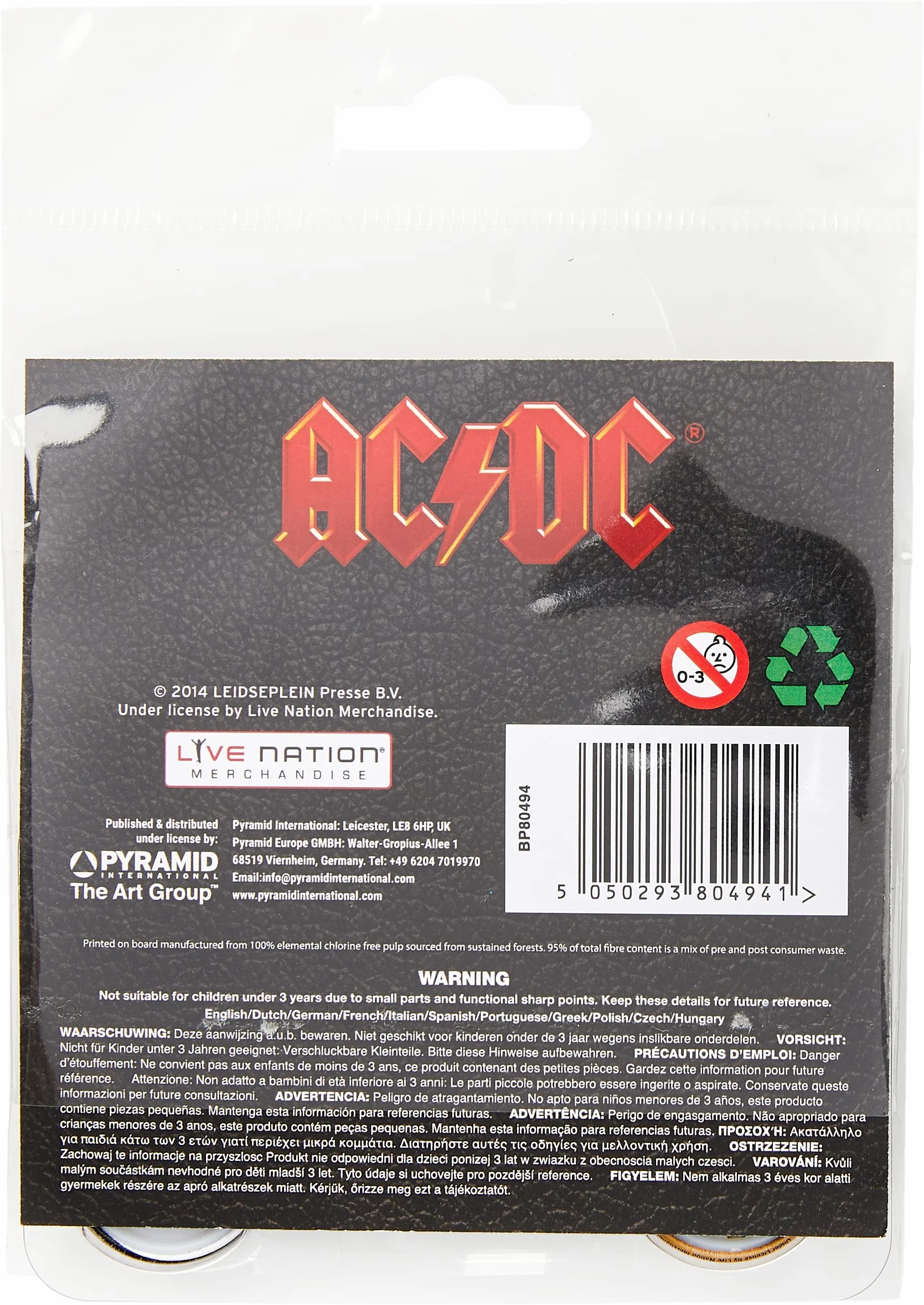 Pyramid International AC/DC Badge Pack