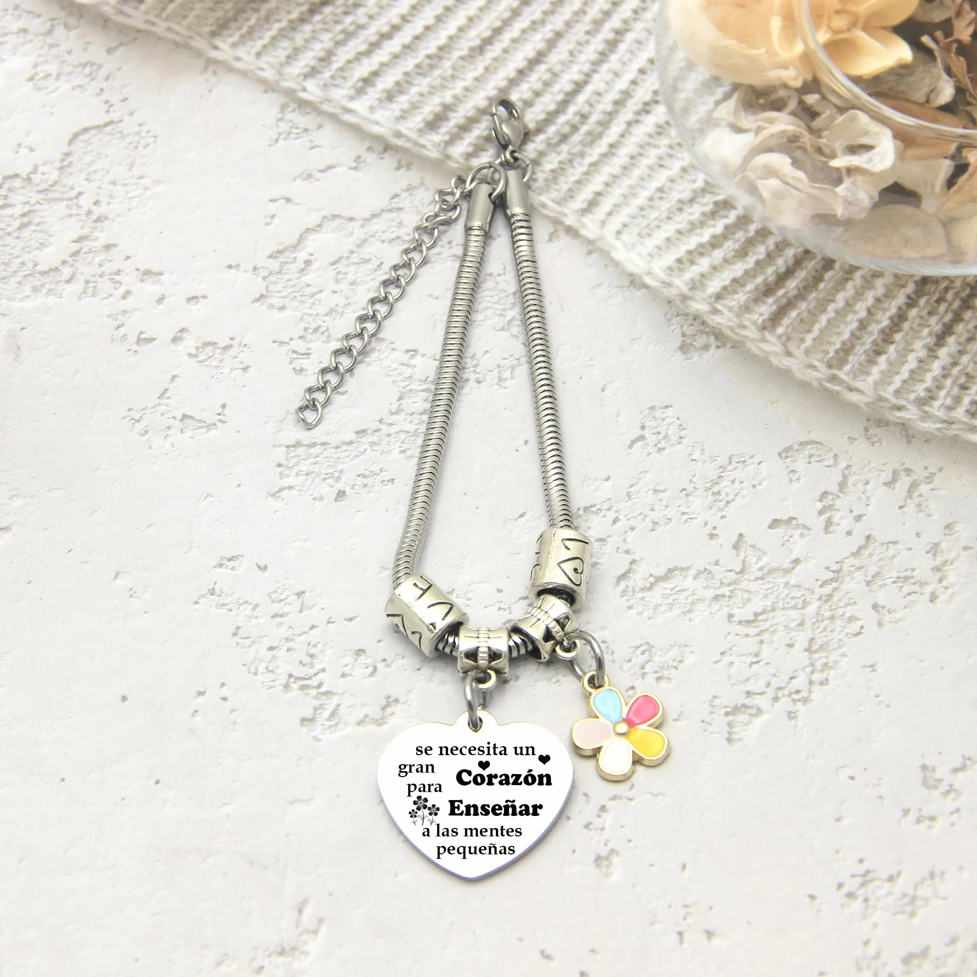 Pulsera Maestro Profesora Regalo Graduación Cumpleaños