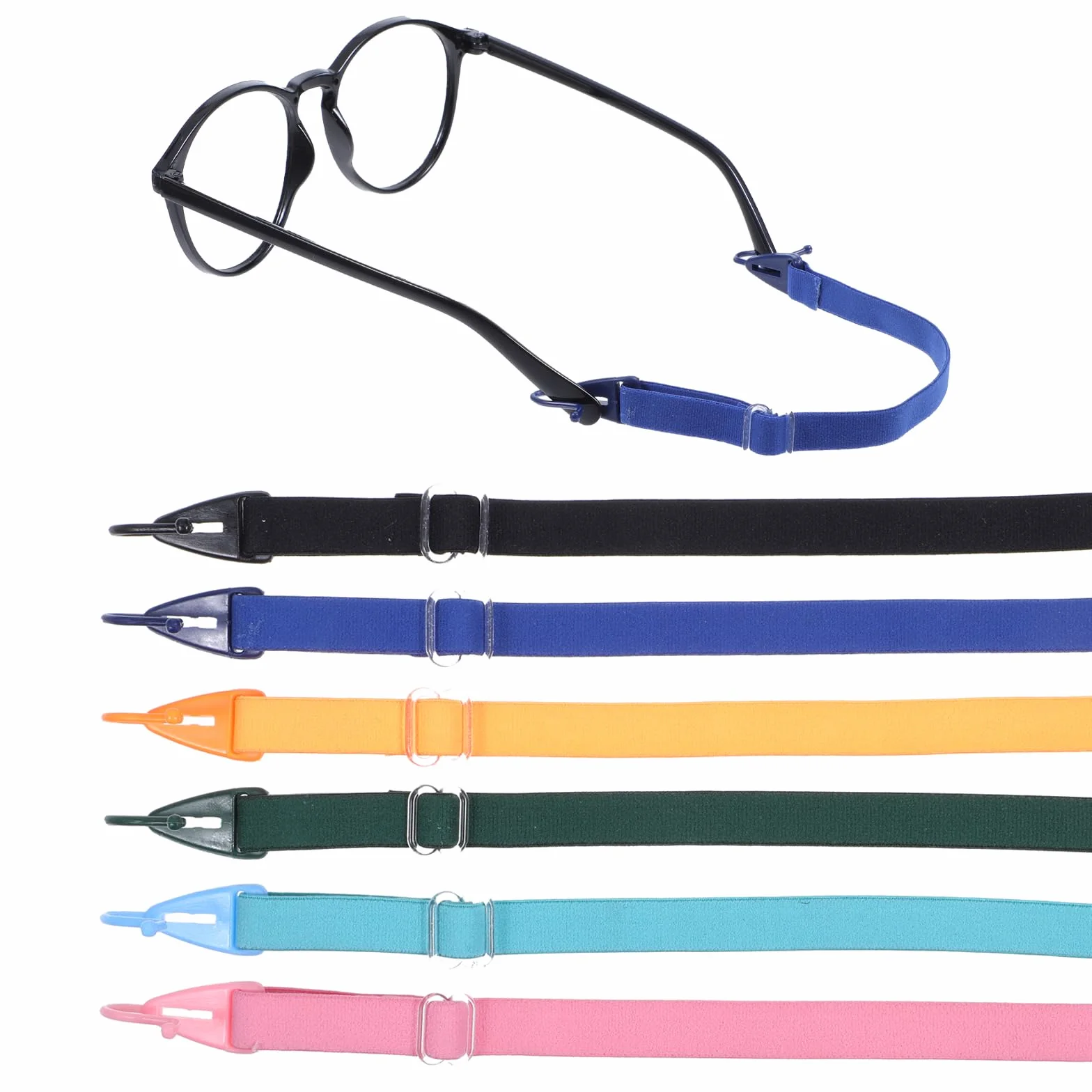 JIEYAO 6 Correas Ajustables para Gafas de Niños, Banda Elástica Retenedores Seguridad Deportiva