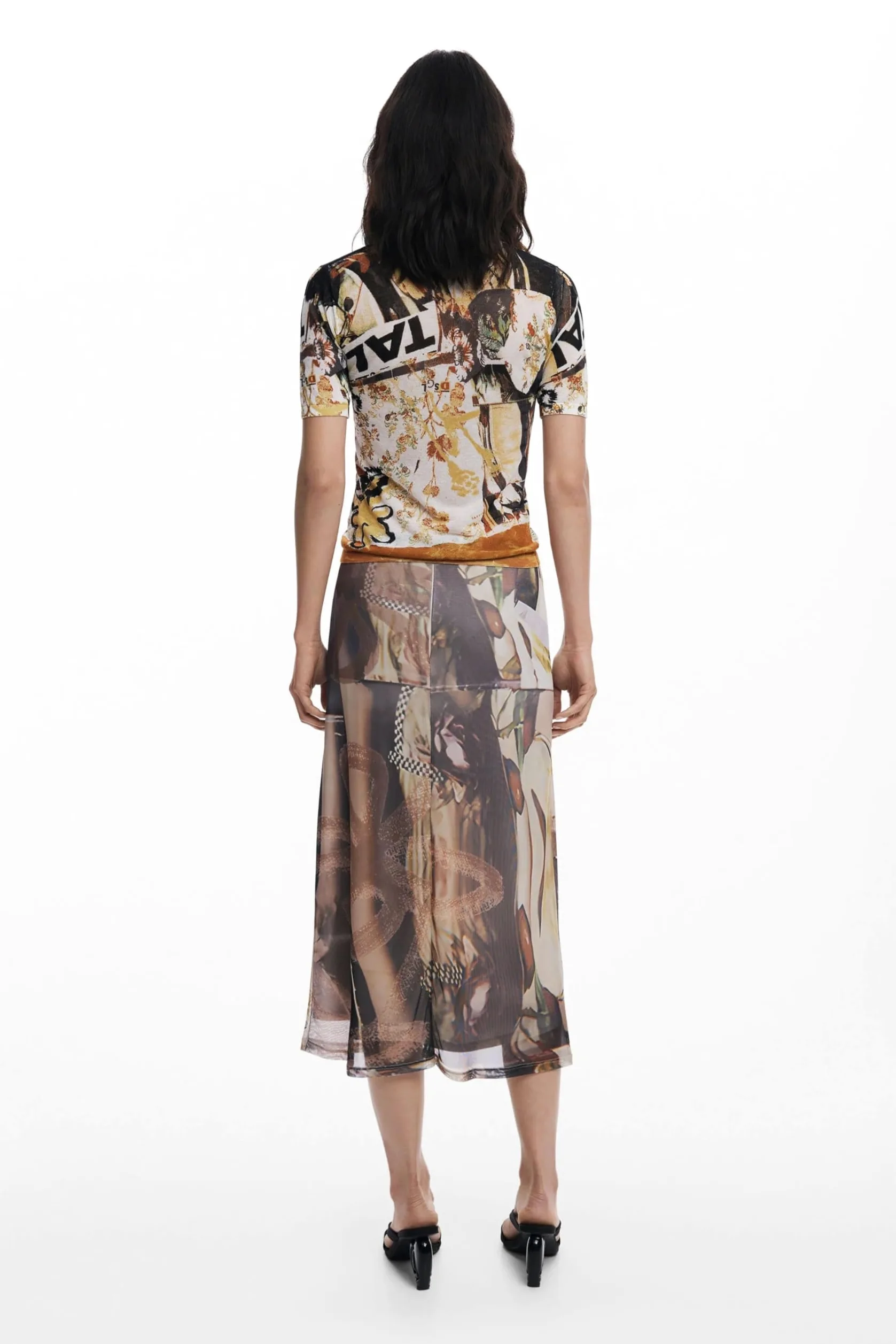 Desigual Fal_Collage Skirt Mujer (Pack de 1)